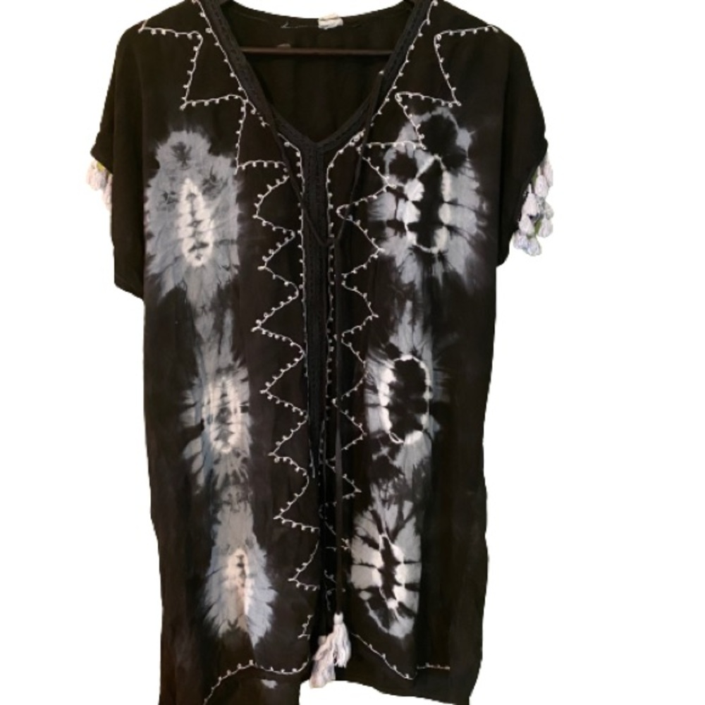 Anthropologie tie dye tunic top beach cover up